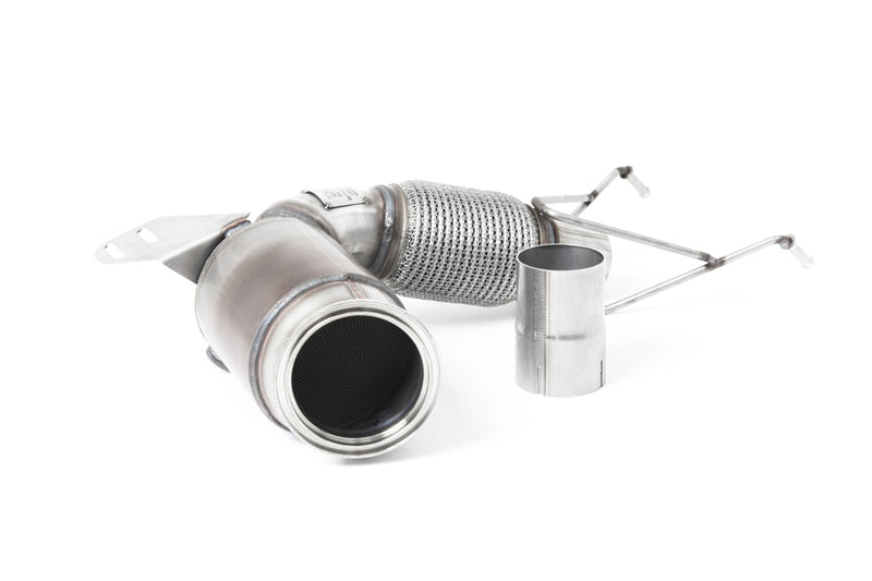 Milltek downpipe ze sportowym katalizatorem — MINI Mk3 (F55) Mini Cooper S 2.0 Turbo - 5-drzwiowy hatchback (wersje brytyjskie i europejskie) - LCI z GPF/OPF tylko