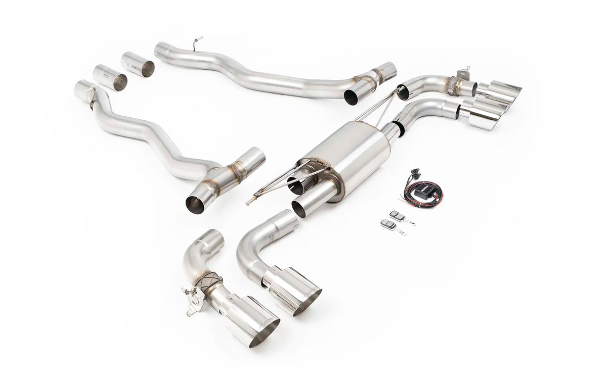 Milltek SSXBM1410 — Milltek Axle-Back — BMW Seria 5 M5 4.4l Twin Turbo Hybrid G90 & G99 (NAS/ROW Spec samochody)