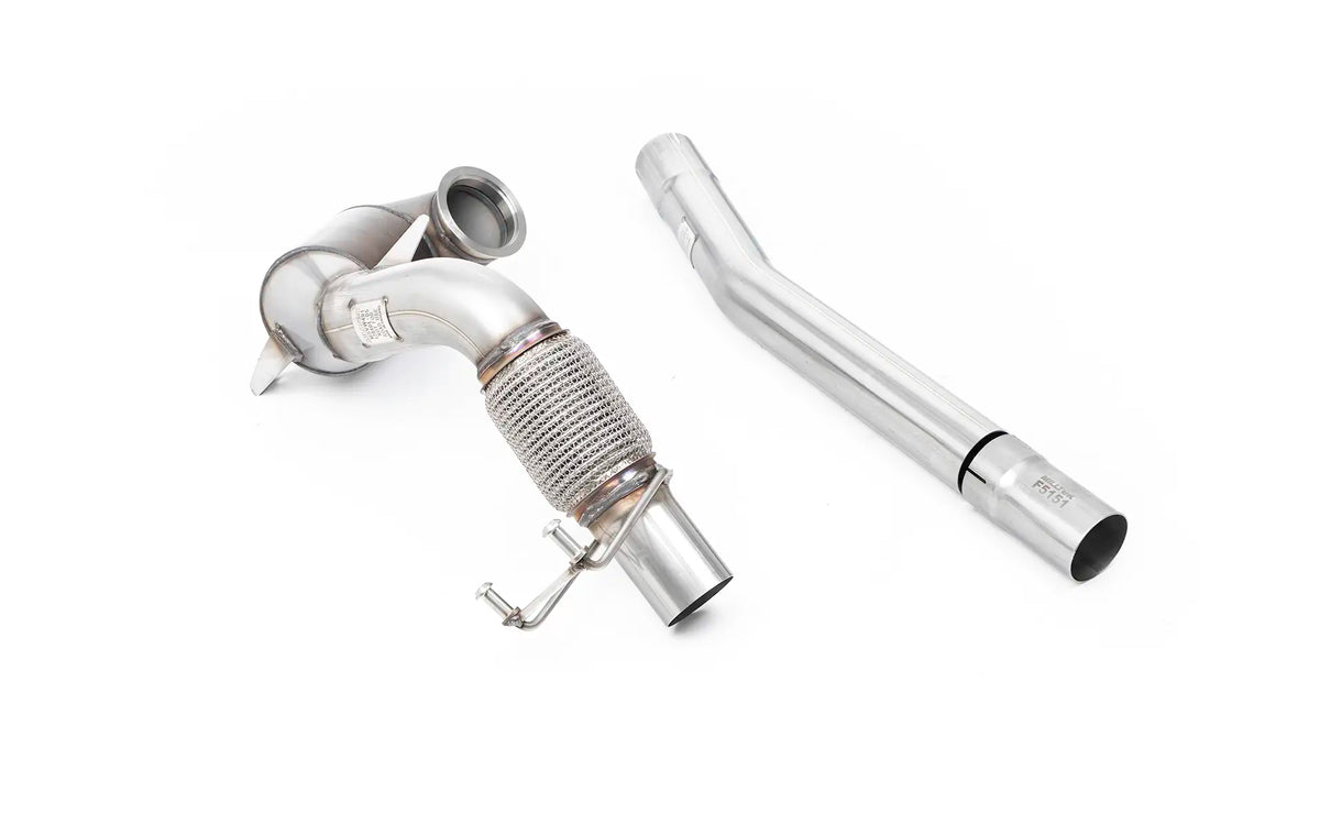 Milltek downpipe z odlewaną sekcją i katalizatorem Race — Volkswagen Polo GTI 2.0 TSI (AW - 5-drzwiowy) - wersje bez GPF/OPF — SSXVW571