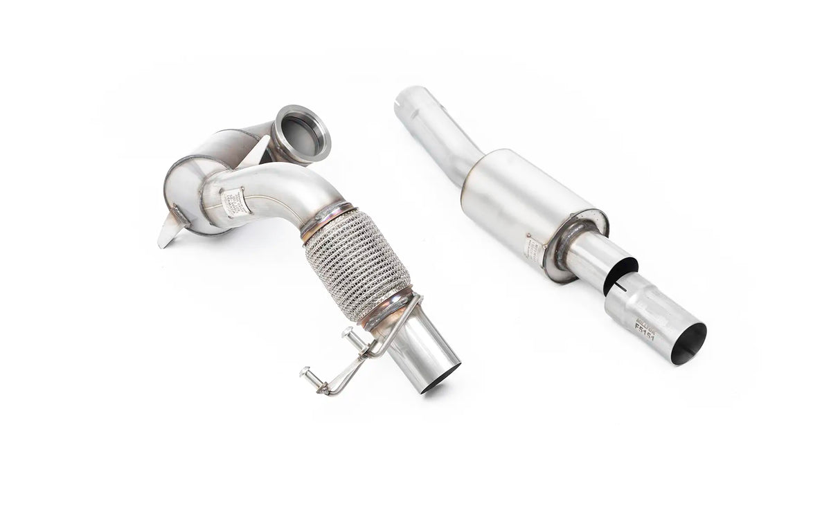 Milltek downpipe z odlewaną sekcją i katalizatorem Race — Volkswagen Polo GTI 2.0 TSI (AW - 5-drzwiowy) - wersje bez GPF/OPF — SSXVW569