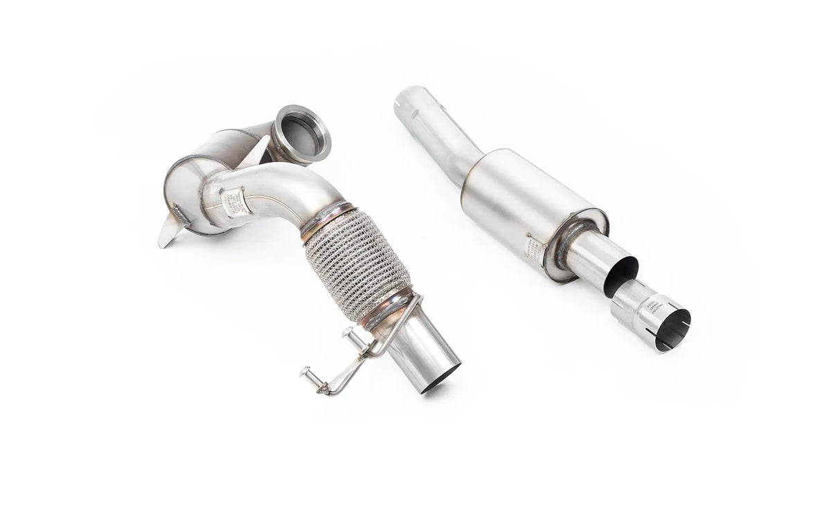 Milltek downpipe z odlewaną sekcją i katalizatorem Race — Volkswagen Polo GTI 2.0 TSI (AW - 5-drzwiowy) - wersje bez GPF/OPF — SSXVW570