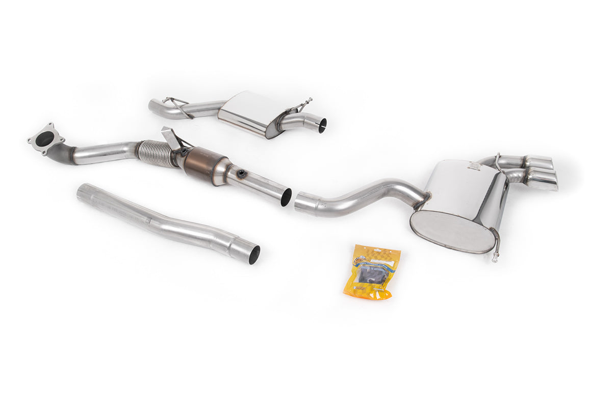 Milltek SSXAU127 — Milltek Turbo-Back ze sportowym katalizatorem — Audi S3 2.0 T quattro 3-drzwiowy 8P