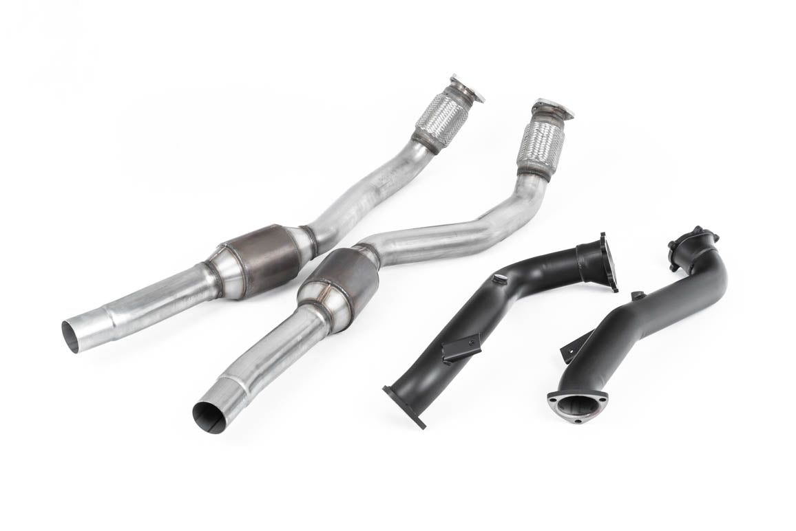 Milltek SSXAU554 — Milltek downpipe ze sportowymi katalizatorami — Audi RS6 C7 4.0 TFSI biturbo quattro w tym Performance Edition