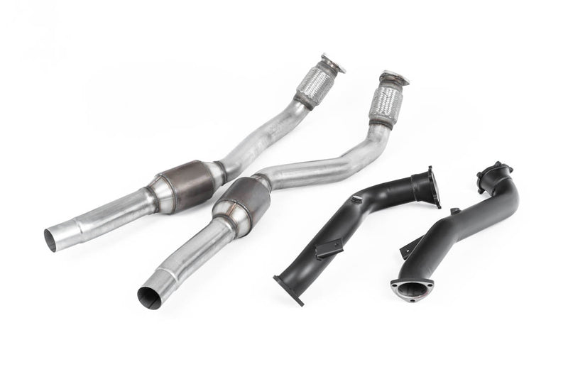 Milltek downpipe ze sportowymi katalizatorami — Audi RS6 C7 4.0 TFSI biturbo quattro inc Performance Edition