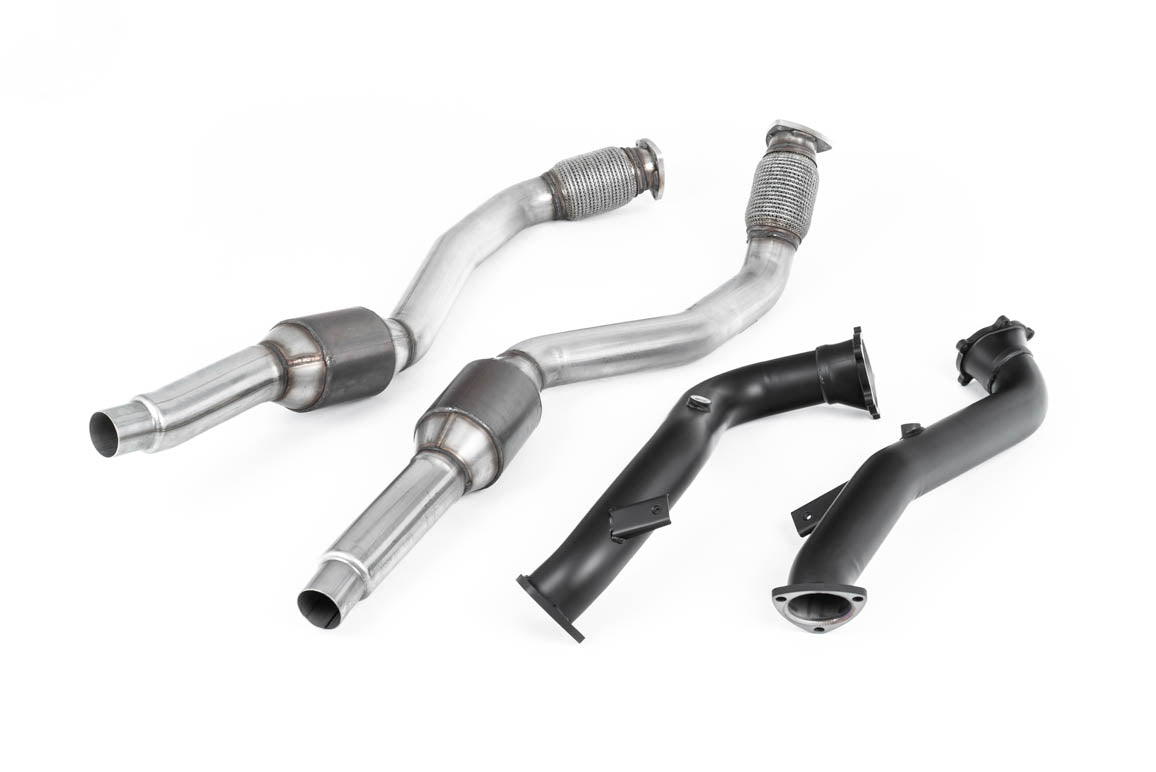 Milltek SSXAU635 — Milltek downpipe ze sportowymi katalizatorami — Audi RS6 C7 4.0 TFSI biturbo quattro w tym Performance Edition