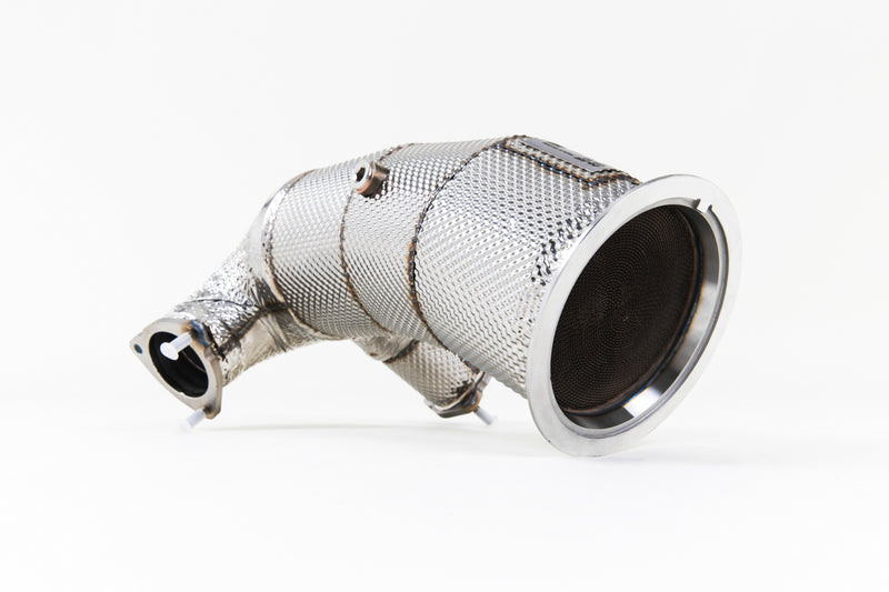 Milltek downpipe HJS Tuning ECE — Audi S4 3.0 Turbo V6 B9 - Saloon/Sedan & Avant (NON GPF ONLY - Non Sport Diff Models) - Left Hand Drive Cars Only