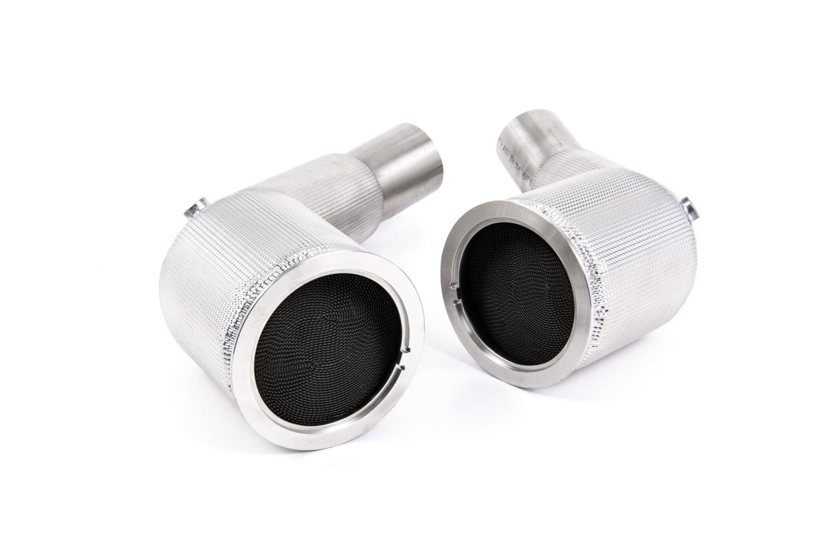 Milltek SSXAU868 — Milltek downpipe ze sportowymi katalizatorami — Audi RS6 C8 4.0 V8 bi-turbo in Performance Edition (OPF/GPF wersje)