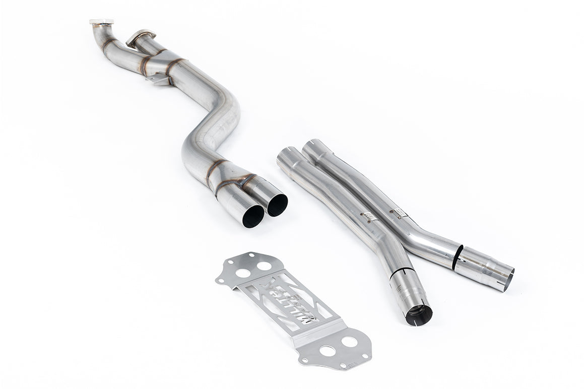 Milltek SSXBM1339 — Milltek sekcja zastępująca katalizatory wtórne — BMW Seria 3 G80 M3 & M3 Competition S58 3.0 Turbo (North American / ROW Non-OPF/GPF samochody tylko)