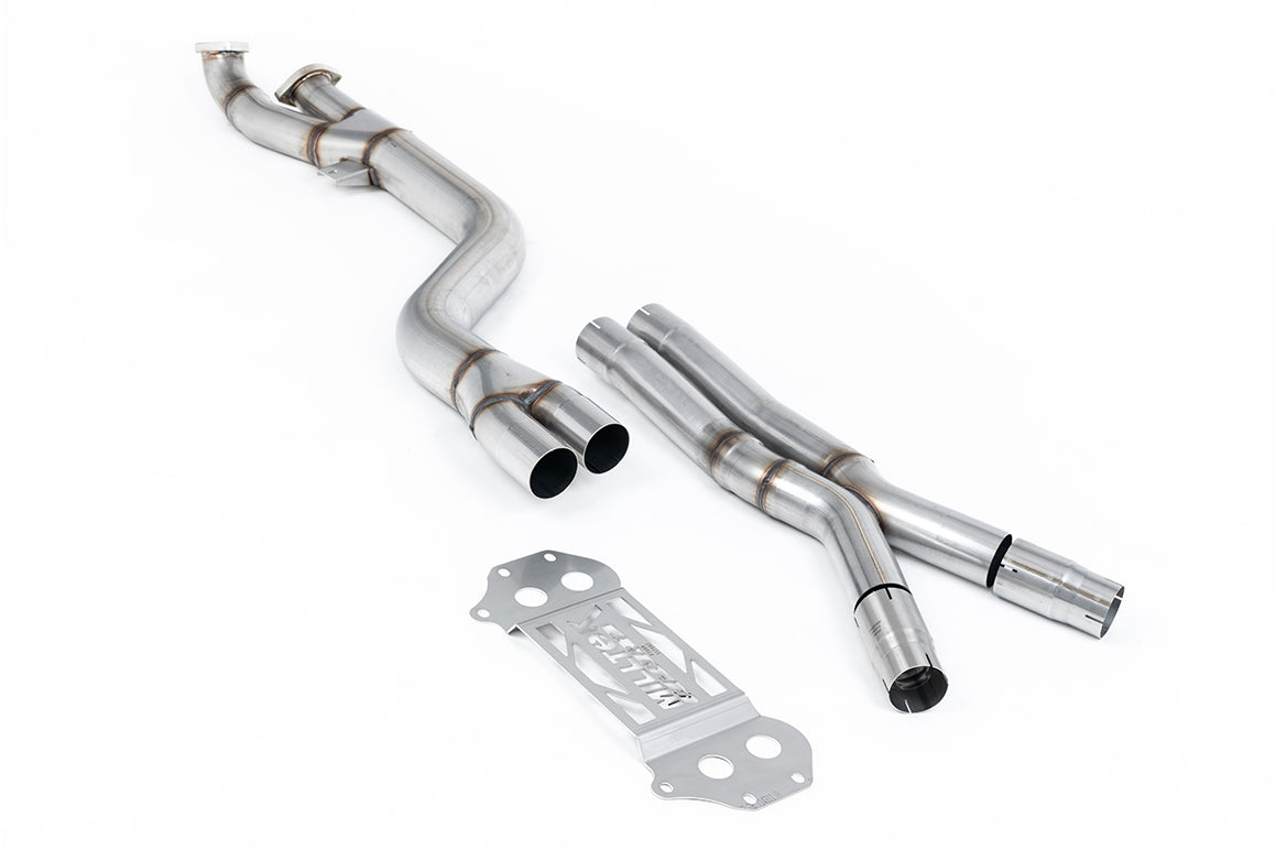 Milltek SSXBM1342 — Milltek sekcja zastępująca katalizatory wtórne — BMW Seria 3 G80 M3 & M3 Competition S58 3.0 Turbo (North American / ROW Non-OPF/GPF samochody tylko)
