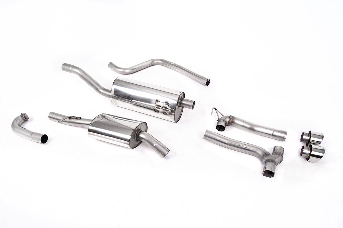 Milltek Cat-Back — Ford Fiesta MK8 1.0T EcoBoost ST-Line 3- i 5-drzwiowy (bez tylko wersje z OPF/GPF) - dwa wyjścia Maxton zestawy — SSXFD375