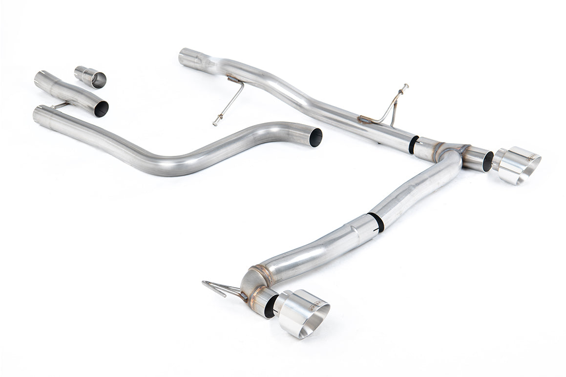 Milltek OPF/GPF-Back — Ford Fiesta Mk8 1.0T EcoBoost ST-Line 3- i 5-drzwiowy (155 KM Hybrid tylko wersje z OPF/GPF) - Maxton Designs dwa wyjścia zestawy — SSXFD405