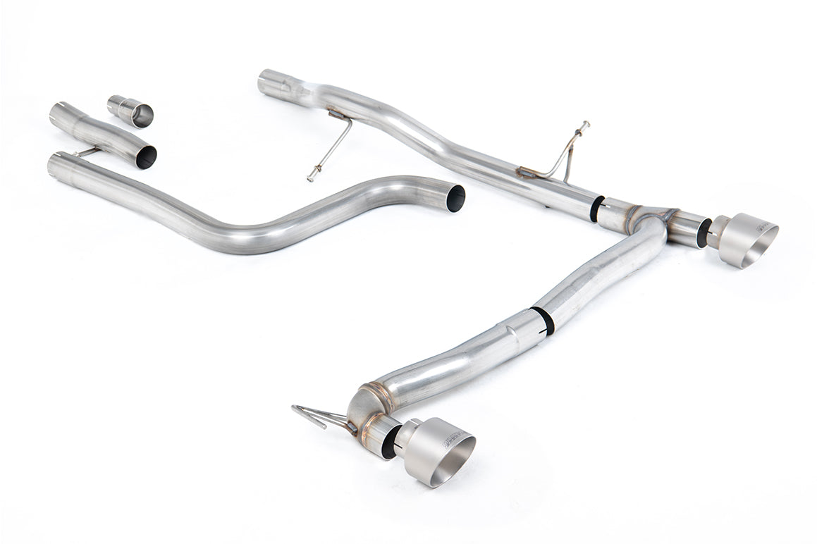 Milltek OPF/GPF-Back — Ford Fiesta Mk8 1.0T EcoBoost ST-Line 3- i 5-drzwiowy (155 KM Hybrid tylko wersje z OPF/GPF) - Maxton Designs dwa wyjścia zestawy — SSXFD407