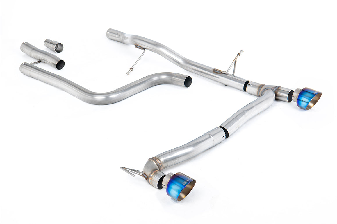 Milltek OPF/GPF-Back — Ford Fiesta Mk8 1.0T EcoBoost ST-Line 3- i 5-drzwiowy (155 KM Hybrid tylko wersje z OPF/GPF) - Maxton Designs dwa wyjścia zestawy — SSXFD408