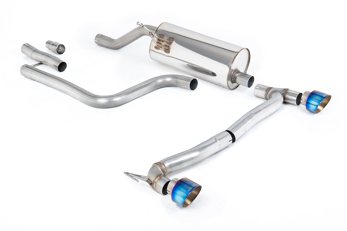 Milltek OPF/GPF-Back — Ford Fiesta Mk8 1.0T EcoBoost ST-Line 3- i 5-drzwiowy (155 KM Hybrid tylko wersje z OPF/GPF) - Maxton Designs dwa wyjścia zestawy — SSXFD409