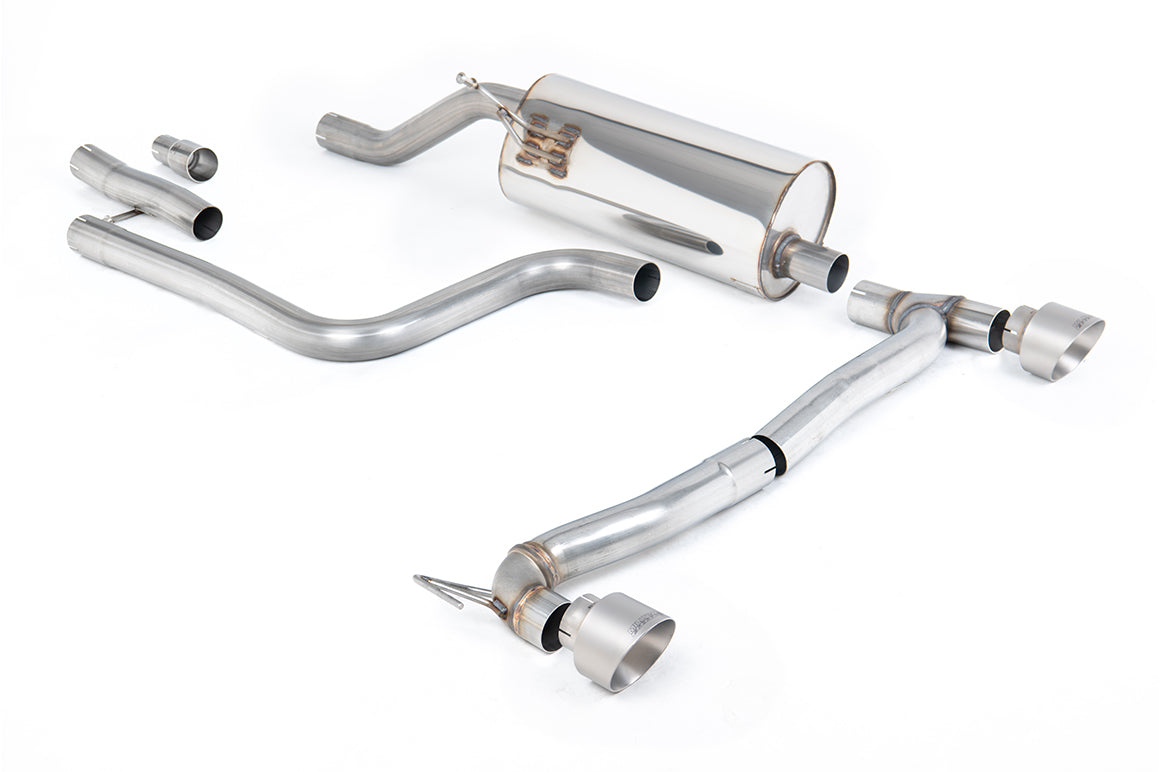 Milltek OPF/GPF-Back — Ford Fiesta Mk8 1.0T EcoBoost ST-Line 3- i 5-drzwiowy (155 KM Hybrid tylko wersje z OPF/GPF) - Maxton Designs dwa wyjścia zestawy — SSXFD410