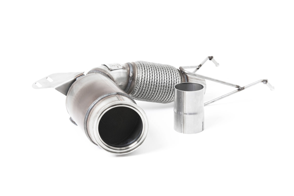 Milltek downpipe ze sportowym katalizatorem — MINI Mk3 (F55) Mini Cooper S 2.0 Turbo - 5-drzwiowy hatchback (wersje brytyjskie i europejskie) - LCI z GPF/OPF tylko — SSXM450