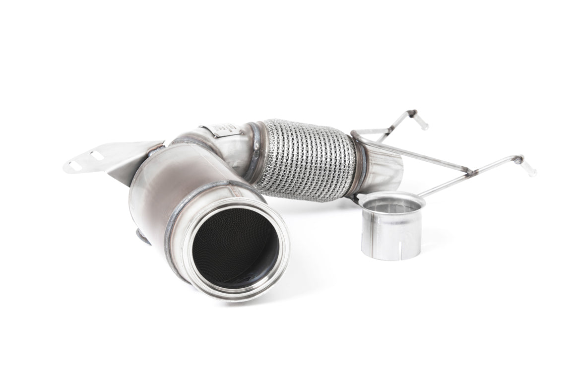 Milltek downpipe ze sportowym katalizatorem — MINI Mk3 (F55) Mini Cooper S 2.0 Turbo - 5-drzwiowy hatchback (wersje brytyjskie i europejskie) - LCI z GPF/OPF tylko — SSXM451