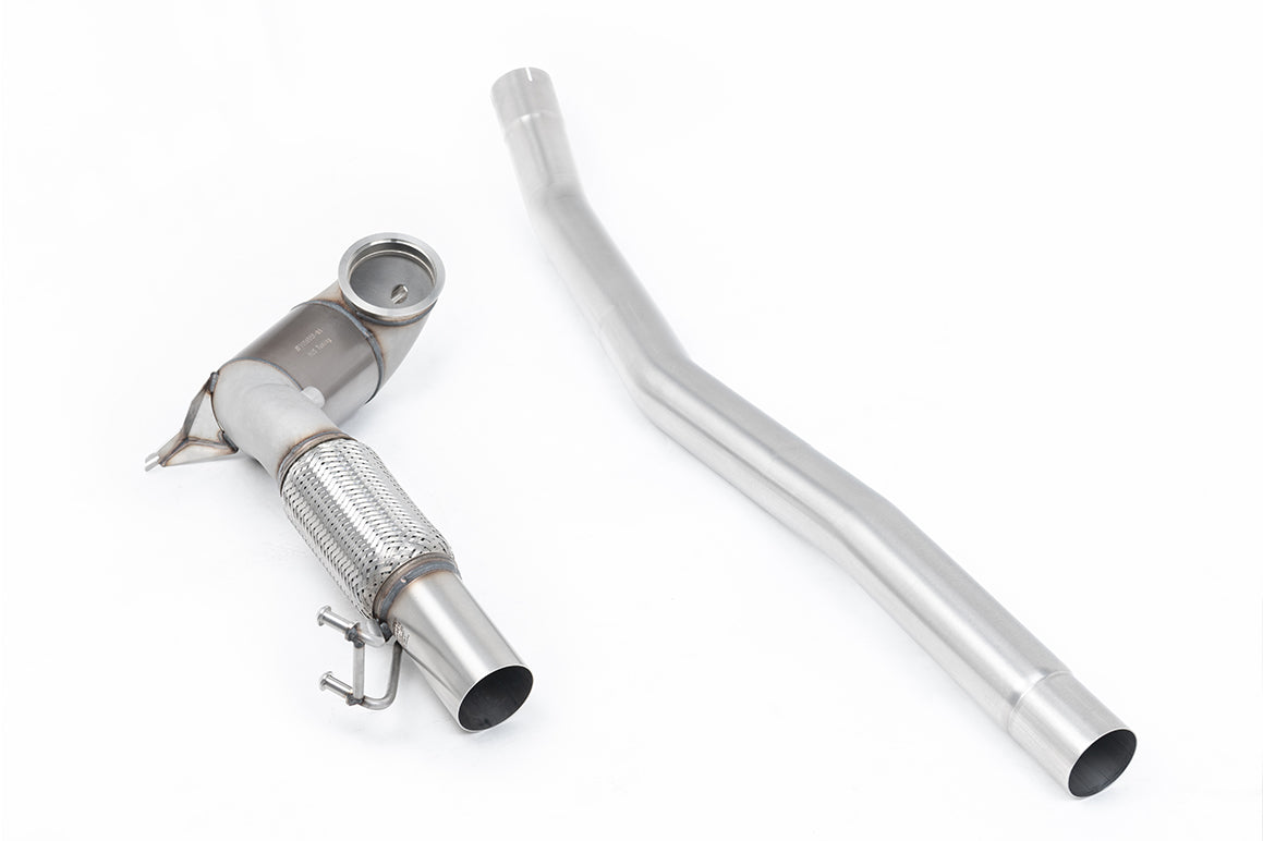 Milltek downpipe ze sportowym katalizatorem — Volkswagen Arteon 2.0TSI 280 KM 4Motion (rynek północnoamerykański bez przepustnic / skierowane w dół końcówki) — SSXVW729