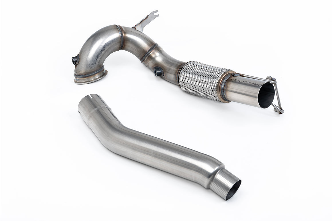 Milltek downpipe bez katalizatora — Volkswagen Golf Mk8 GTi (245 KM bez GPF / rynek północnoamerykański wersje tylko) — SSXVW764
