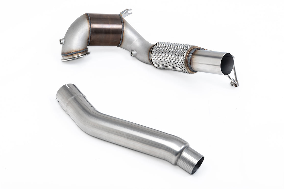 Milltek downpipe ze sportowym katalizatorem — Volkswagen Golf Mk8 GTi (245 KM bez GPF / rynek północnoamerykański wersje tylko) — SSXVW766