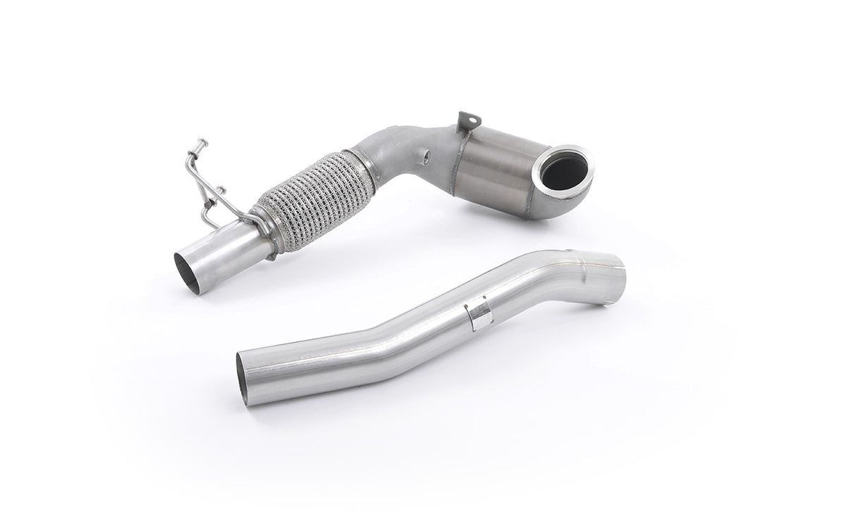 Milltek downpipe z odlewaną sekcją i katalizatorem Race do układu fabrycznego — Seat Leon Cupra 280 i 290 2.0 TSI (bez OPF/GPF wersje) — SSXVW388