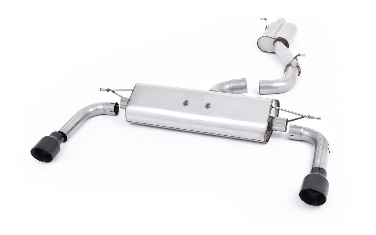 Milltek SSXAU484 — Audi A3 2.0 TFSI 8V (US only) - Resonated (Quieter) Cat-Back Exhaust System with Cerakote Black Trims