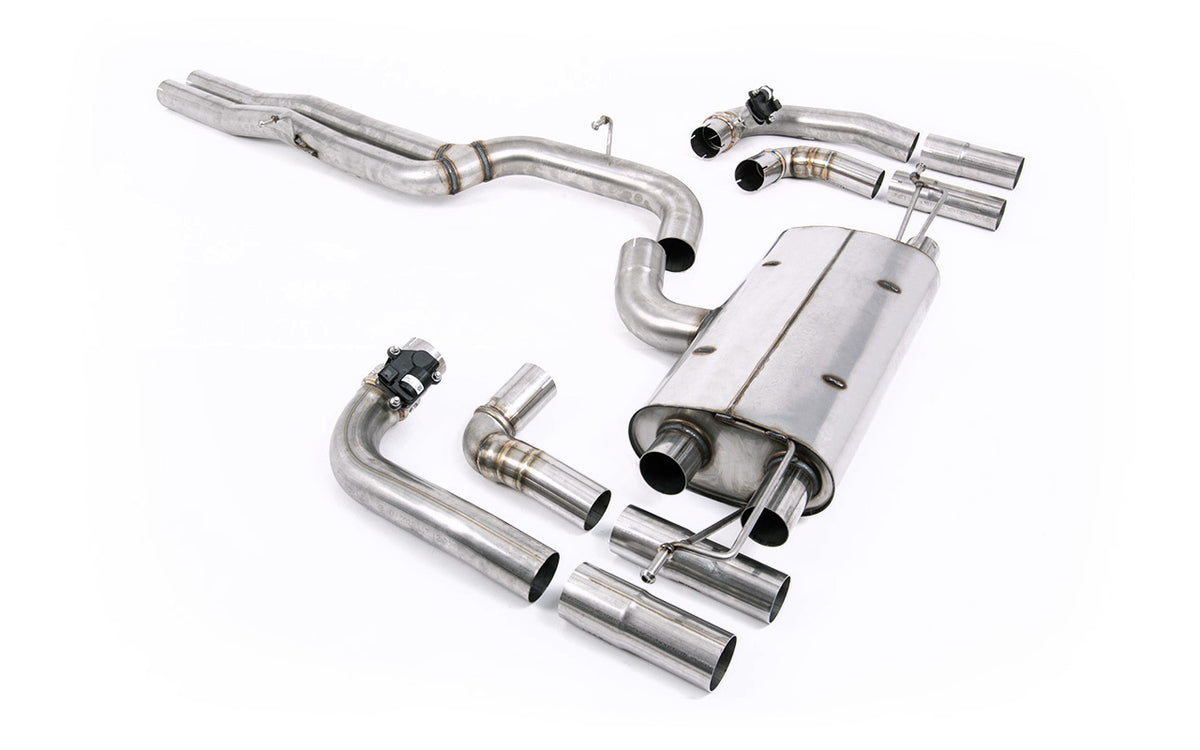 80mm Non Resonated (Louder) OPF/GPF Back Exhaust System For Audi RS3 8Y Saloon/Sedan