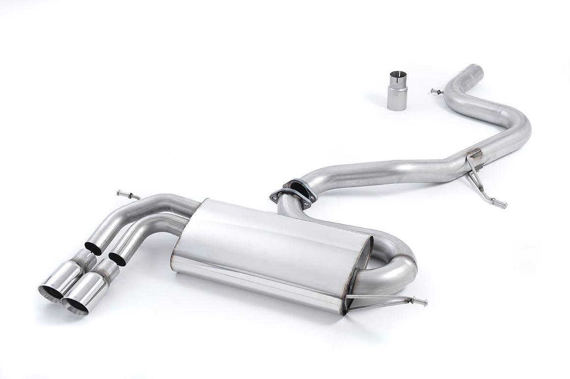Milltek SSXVW265 — Audi A3/Golf GTI MK5 2.0T - Non-Resonated (Louder) Cat-Back Exhaust System with Smaller Volume Rear Silencer & Polished Trims