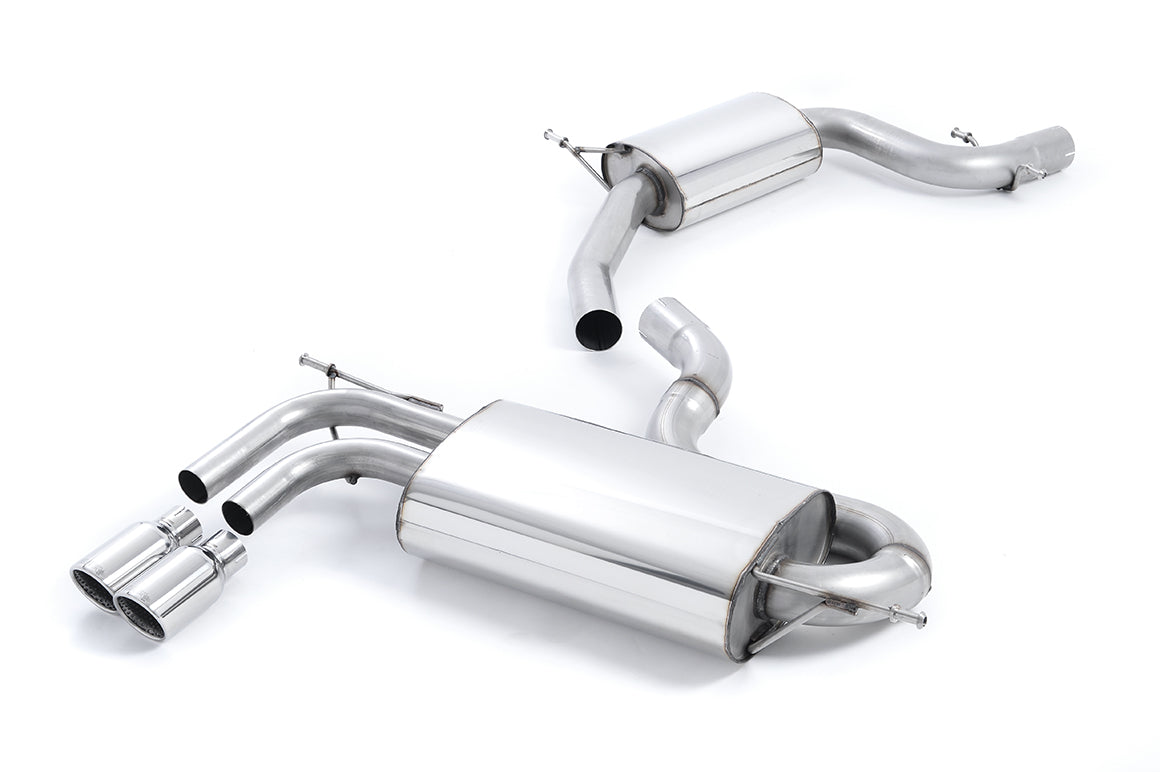 Milltek SSXVW266 — Audi A3/Golf GTI MK5 2.0T - Resonated (Quieter) Cat-Back Exhaust System with Smaller Volume Rear Silencer & Polished Trims